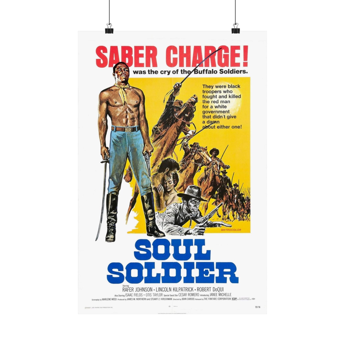 SOUL SOLDIER 1970 - Paper Movie Poster-16″ x 24″-The Sticker Space