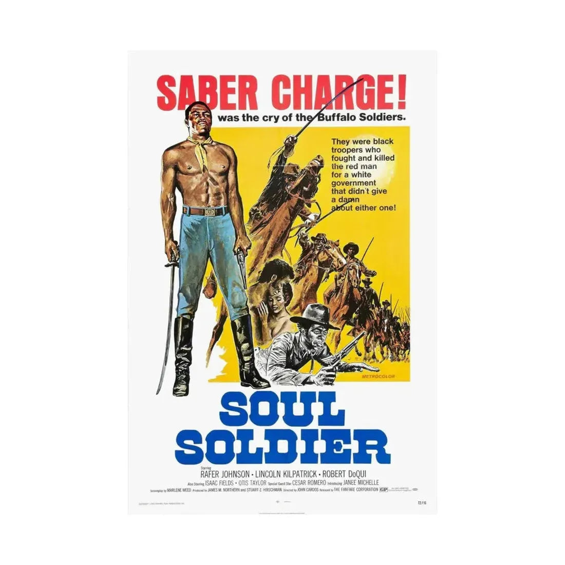SOUL SOLDIER 1970 - Paper Movie Poster - The Sticker Space
