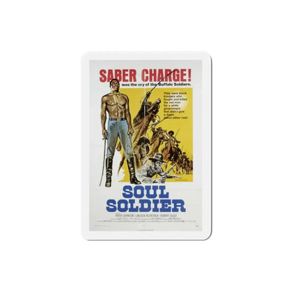 Soul Soldier aka Red White and Black 1970 Movie Poster Refrigerator Magnet 2 Inch - The Sticker Space