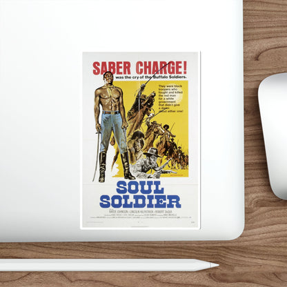 Soul Soldier aka Red White and Black 1970 Movie Poster STICKER Vinyl Die-Cut Decal-The Sticker Space