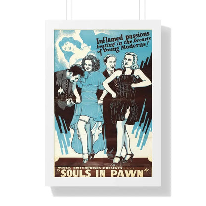 SOULS IN PAWN 1940 - Framed Movie Poster 16″ x 24″ White - The Sticker Space