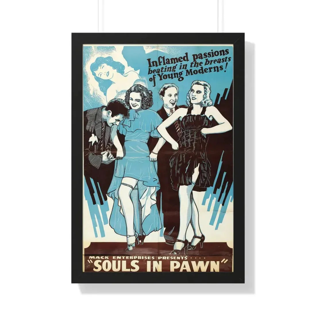 SOULS IN PAWN 1940 - Framed Movie Poster 20" x 30" Black - The Sticker Space