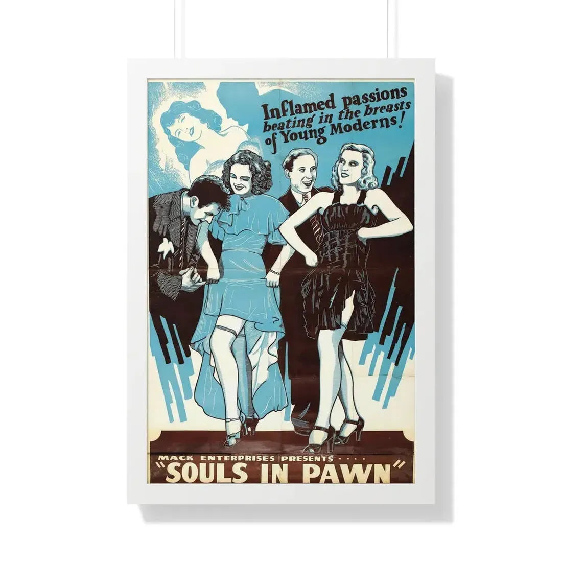 SOULS IN PAWN 1940 - Framed Movie Poster 20" x 30" White - The Sticker Space