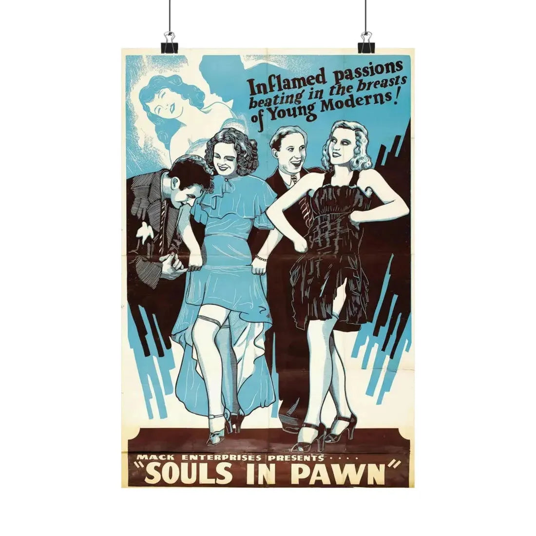 SOULS IN PAWN 1940 - Paper Movie Poster 12″ x 18″ Matte - The Sticker Space