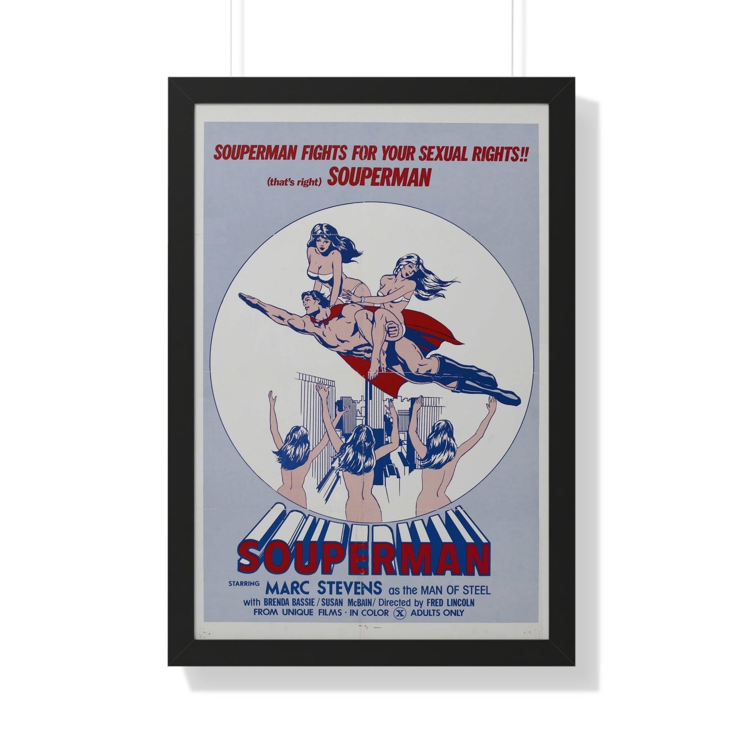 SOUPERMAN 1976 - Framed Movie Poster-20" x 30"-The Sticker Space