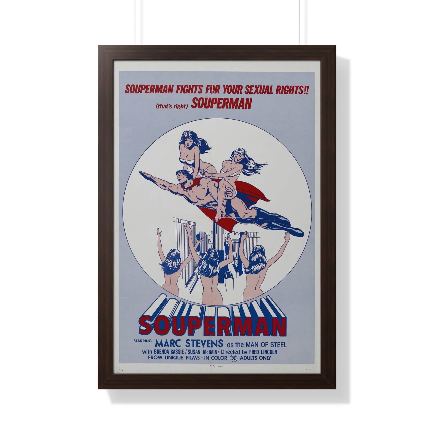 SOUPERMAN 1976 - Framed Movie Poster-20" x 30"-The Sticker Space