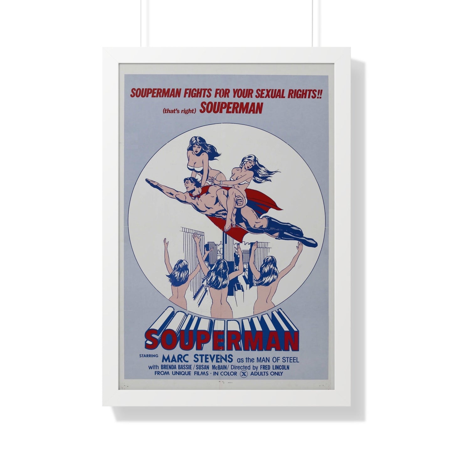 SOUPERMAN 1976 - Framed Movie Poster-20" x 30"-The Sticker Space