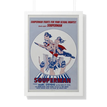 SOUPERMAN 1976 - Framed Movie Poster 20" x 30" White - The Sticker Space