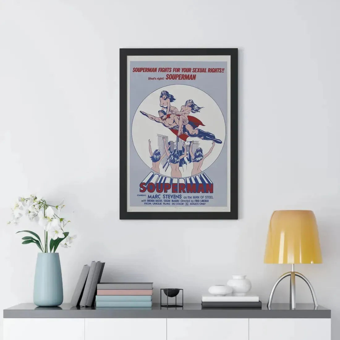 SOUPERMAN 1976 - Framed Movie Poster - The Sticker Space