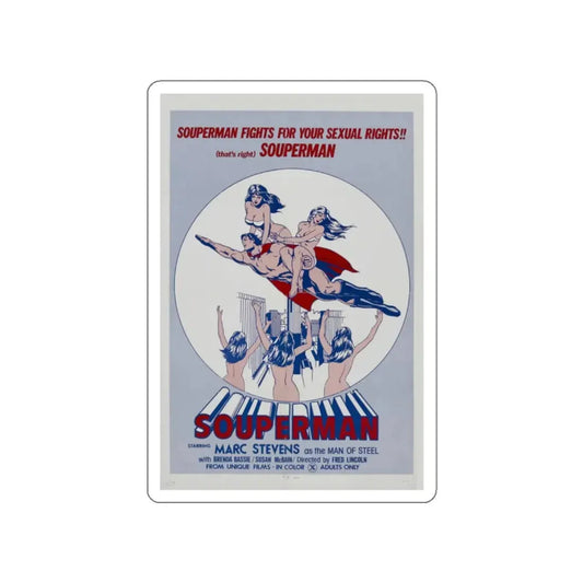 SOUPERMAN 1976 Movie Poster STICKER Vinyl Die-Cut Decal 2 Inch - The Sticker Space