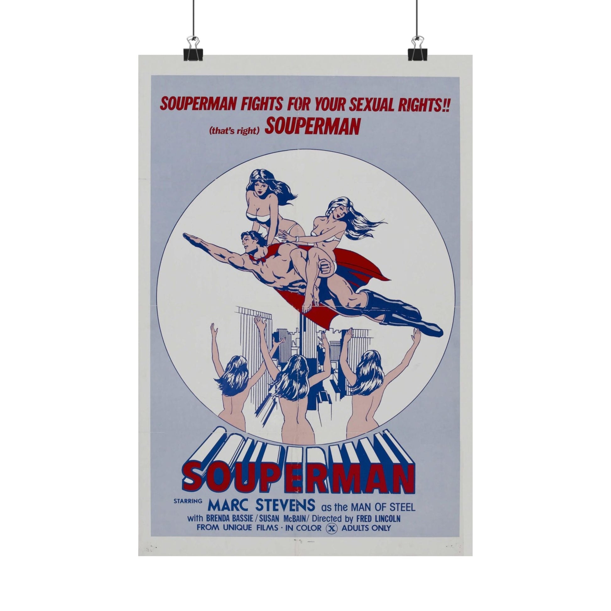 SOUPERMAN 1976 - Paper Movie Poster-12″ x 18″-The Sticker Space