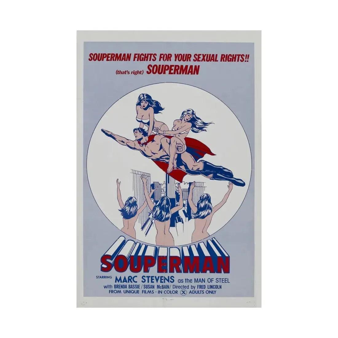 SOUPERMAN 1976 - Paper Movie Poster - The Sticker Space