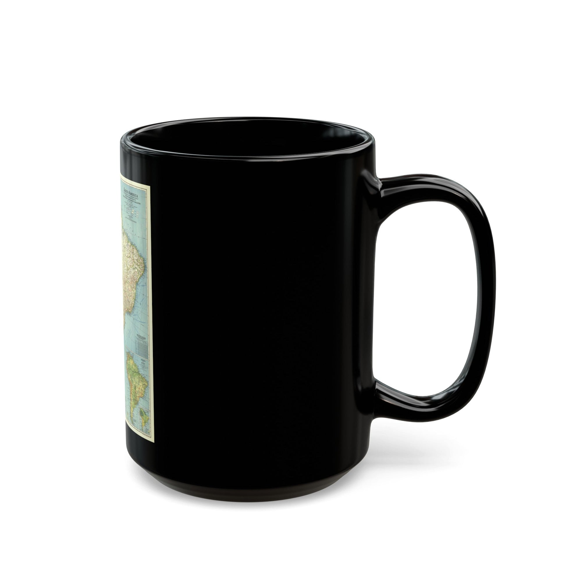 South America (1942) (Map) Black Coffee Mug-The Sticker Space