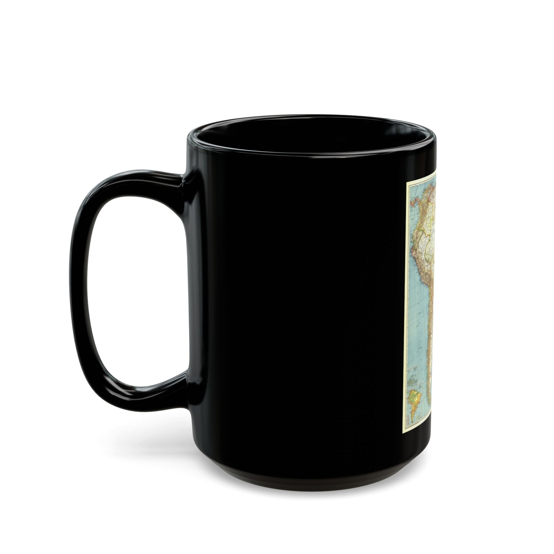 South America (1942) (Map) Black Coffee Mug-The Sticker Space