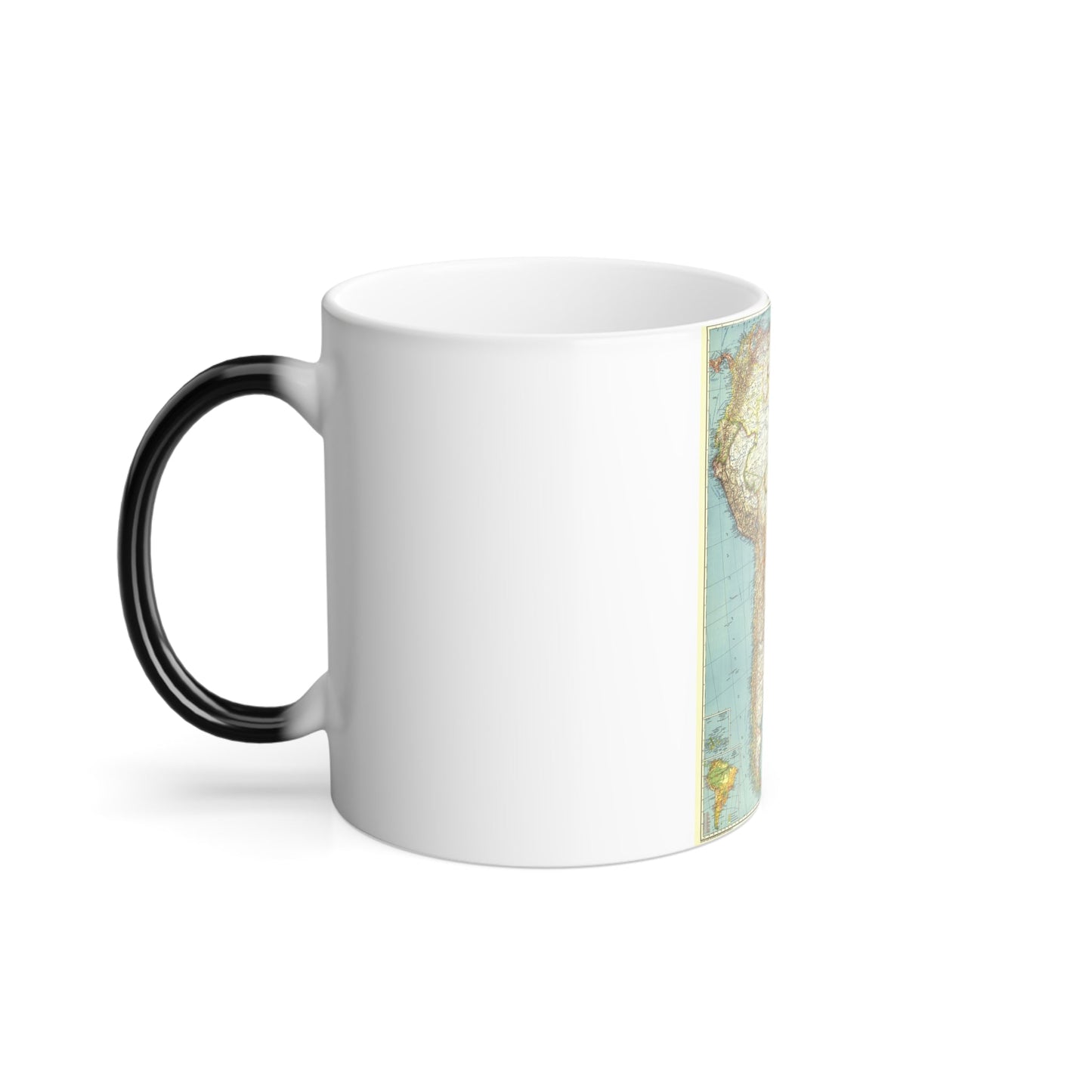 South America (1942) (Map) Color Changing Mug 11oz-11oz-The Sticker Space