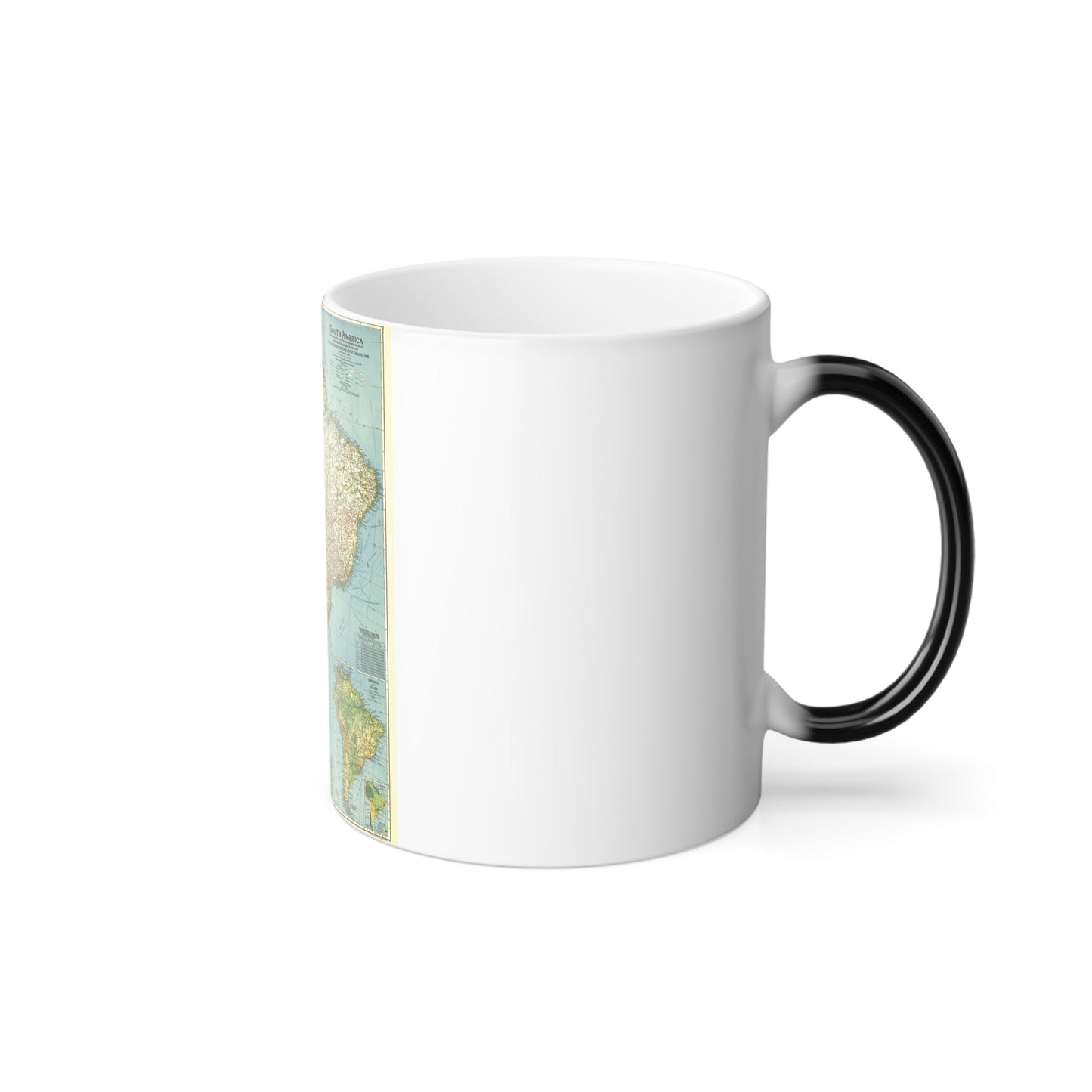 South America (1942) (Map) Color Changing Mug 11oz-11oz-The Sticker Space