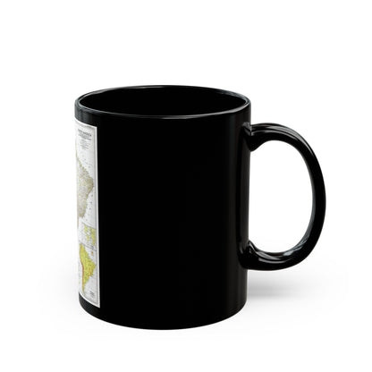 South America (1950) (Map) Black Coffee Mug-The Sticker Space