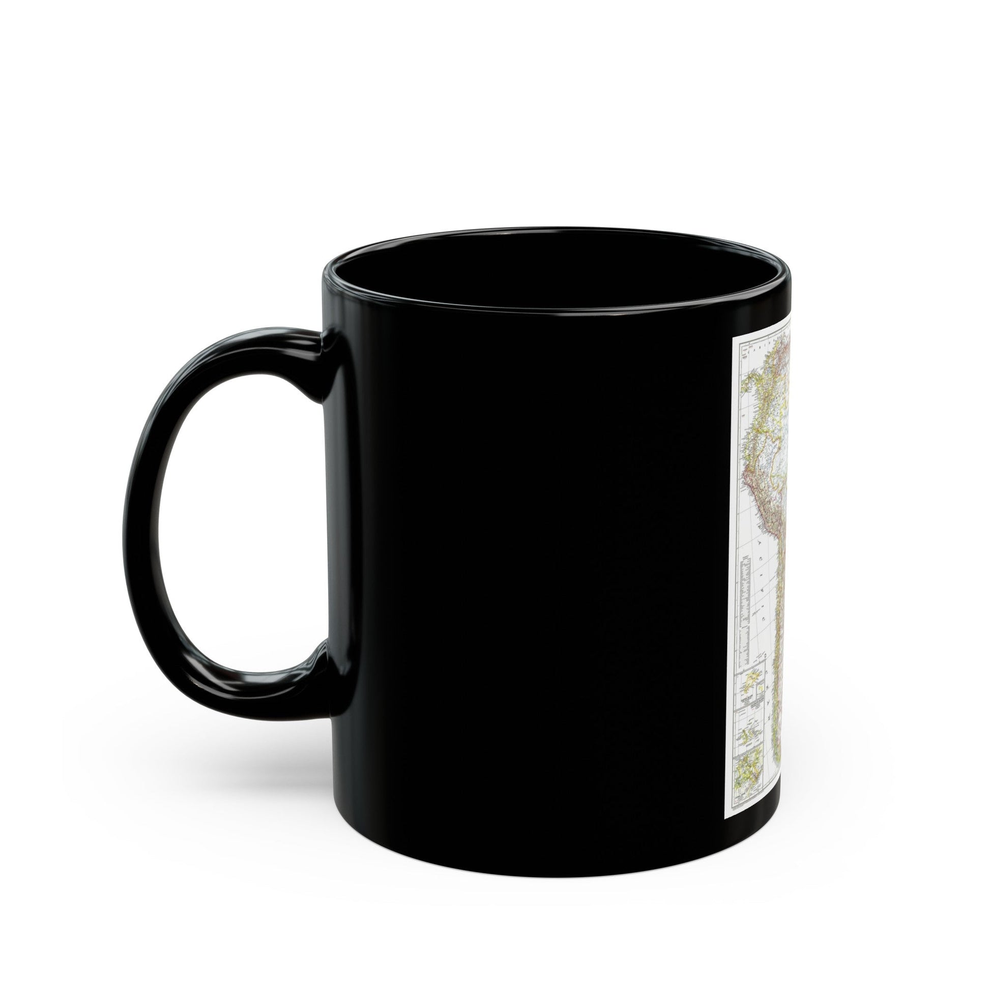 South America (1950) (Map) Black Coffee Mug-The Sticker Space