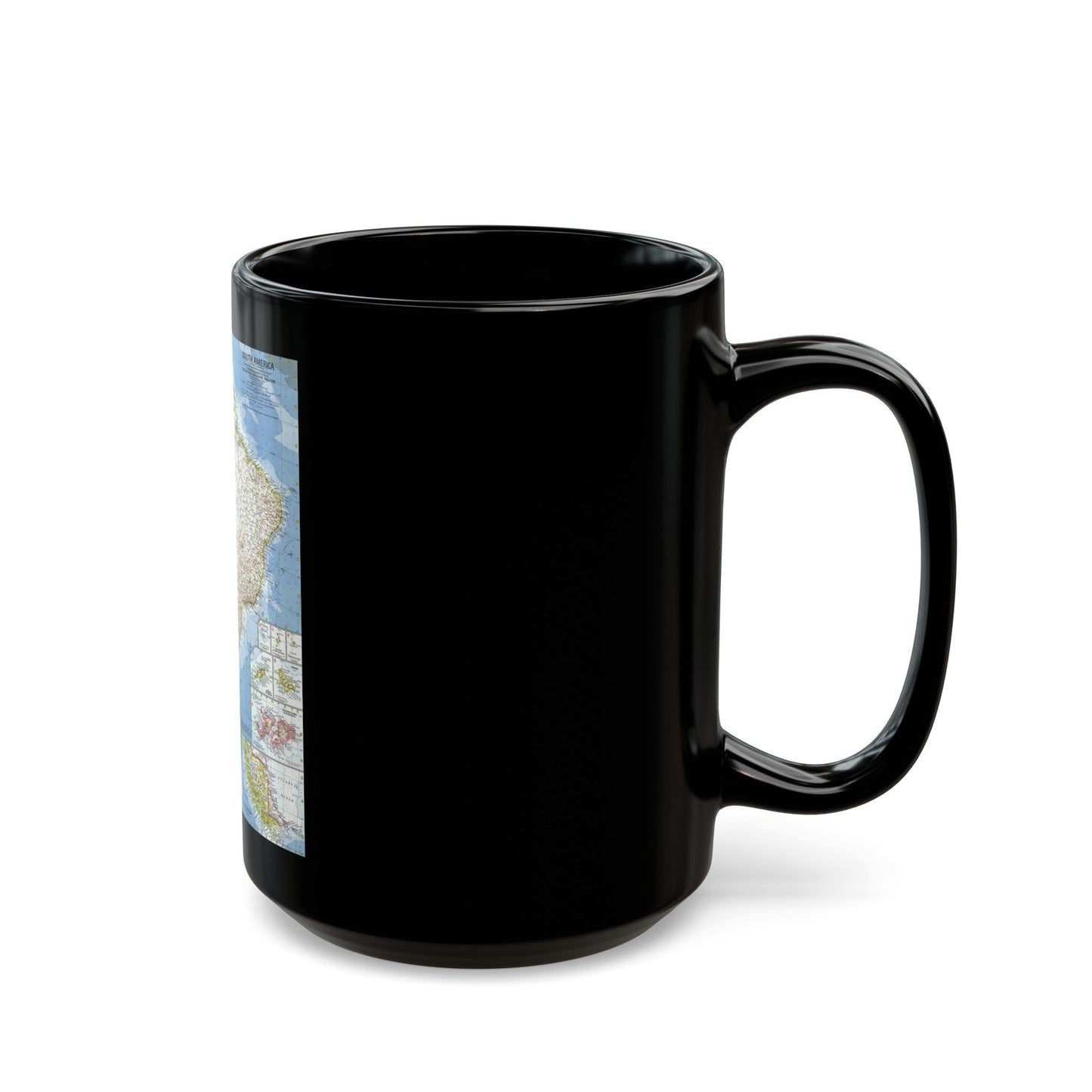 South America (1960) (Map) Black Coffee Mug-The Sticker Space