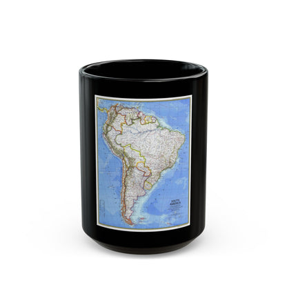 South America (1972) (Map) Black Coffee Mug-15oz-The Sticker Space