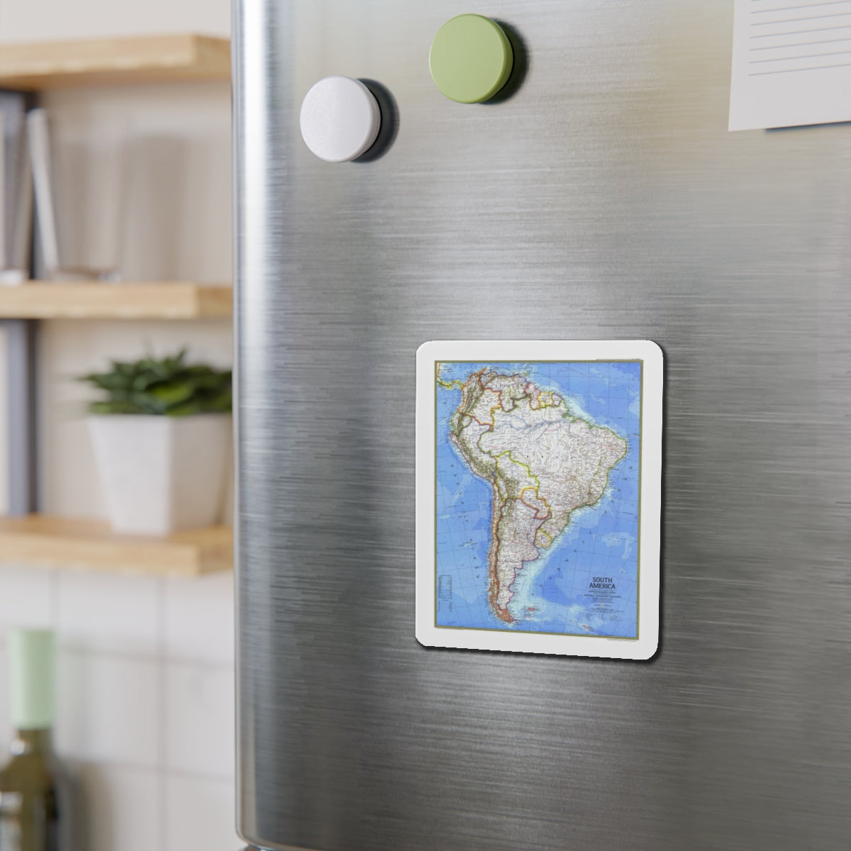 South America (1972) (Map) Refrigerator Magnet-The Sticker Space