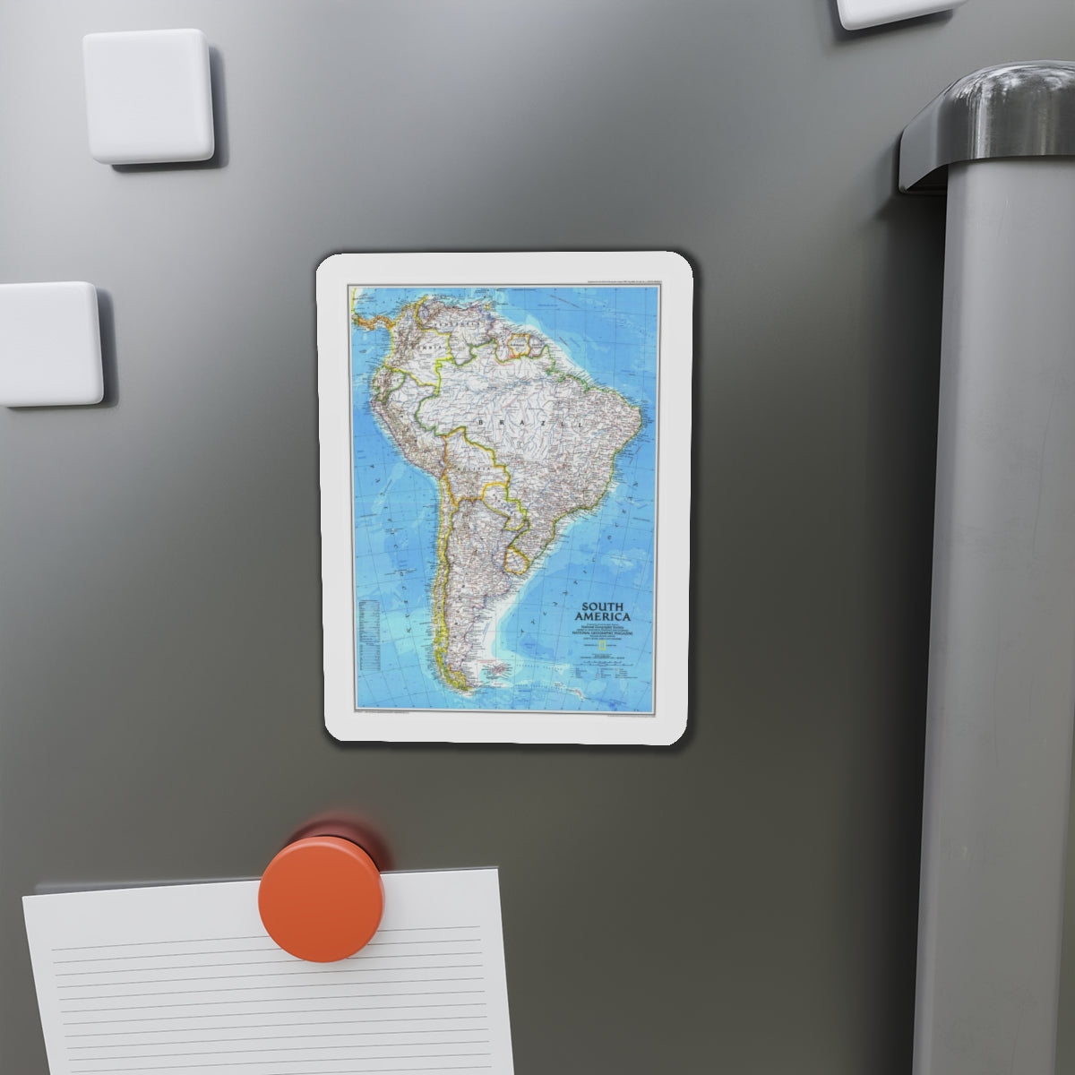 South America (1992) (Map) Refrigerator Magnet-The Sticker Space