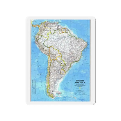 South America (1992) (Map) Refrigerator Magnet 2 Inch - The Sticker Space