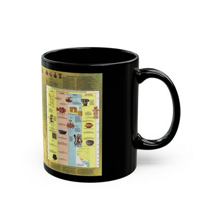 South America - Archaeology (1982) (Map) Black Coffee Mug-The Sticker Space