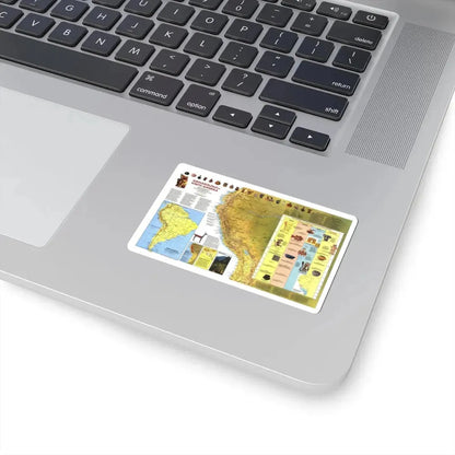 South America - Archaeology (1982) (Map) STICKER Vinyl Kiss-Cut Decal - The Sticker Space