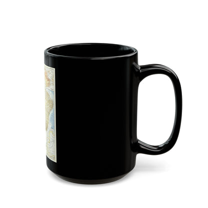 South America - Eastern (1955) (Map) Black Coffee Mug-The Sticker Space