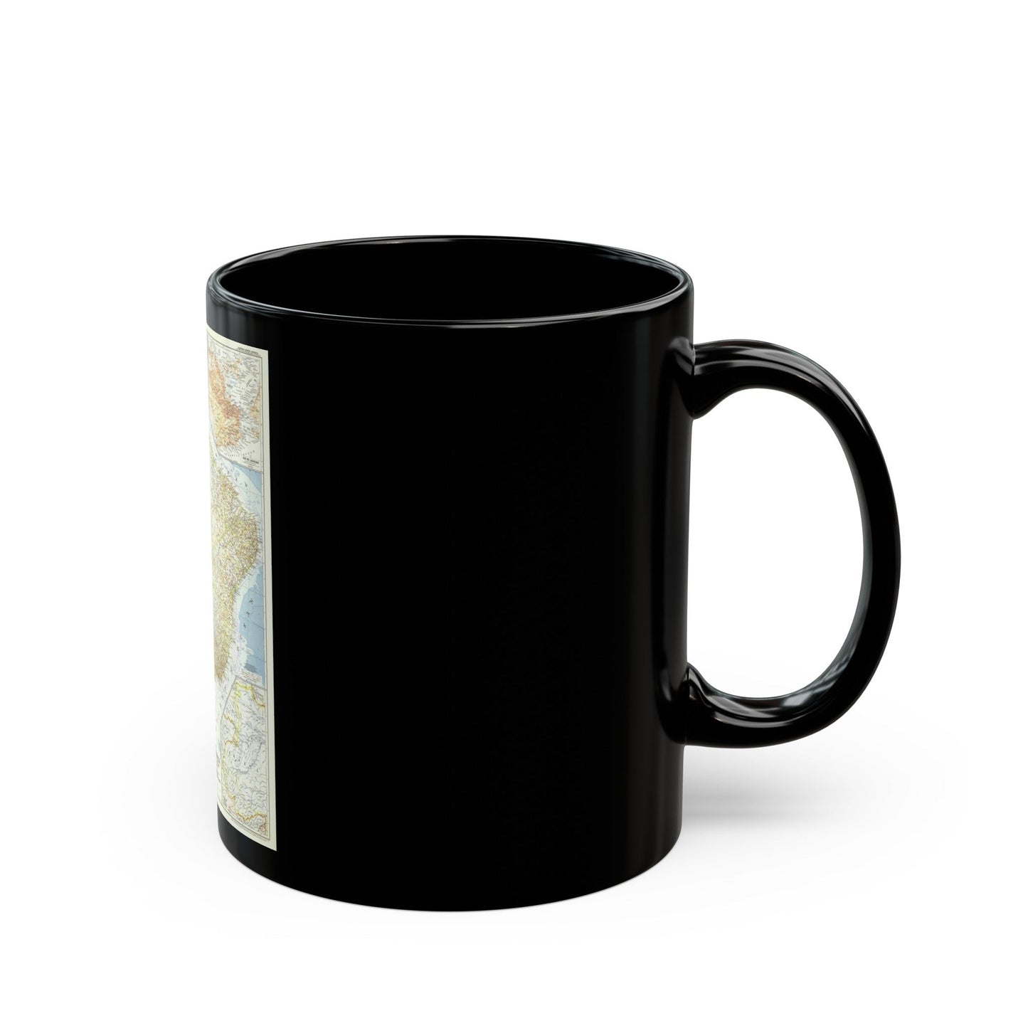 South America - Eastern (1955) (Map) Black Coffee Mug-The Sticker Space