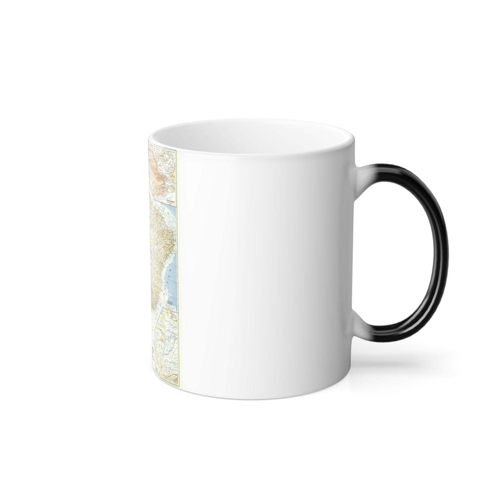 South America - Eastern (1955) (Map) Color Changing Mug 11oz-11oz-The Sticker Space