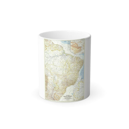 South America - Eastern (1955) (Map) Color Changing Mug 11oz-11oz-The Sticker Space