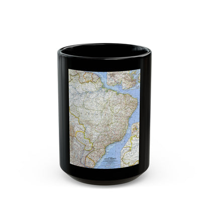 South America - Eastern (1962) (Map) Black Coffee Mug-15oz-The Sticker Space