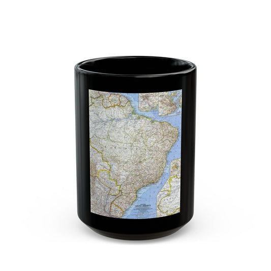 South America - Eastern (1962) (Map) Black Coffee Mug-15oz-The Sticker Space