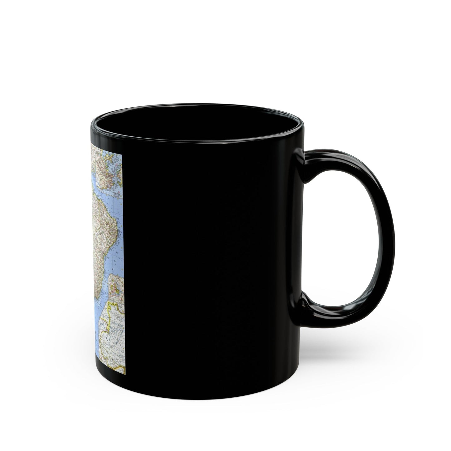 South America - Eastern (1962) (Map) Black Coffee Mug-The Sticker Space