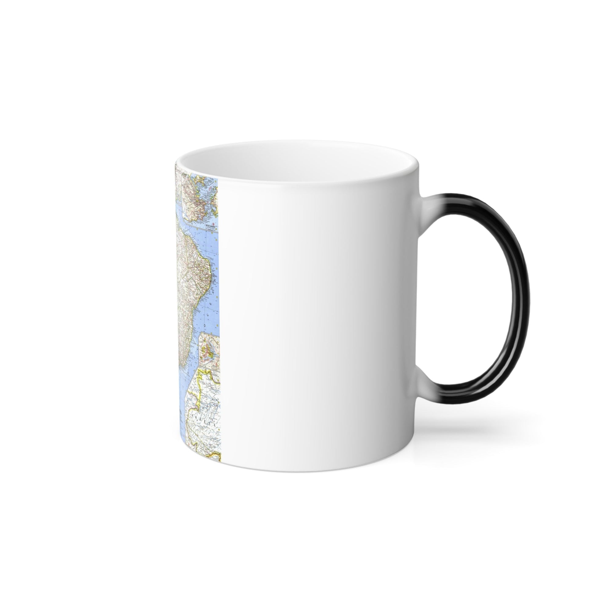 South America - Eastern (1962) (Map) Color Changing Mug 11oz-11oz-The Sticker Space