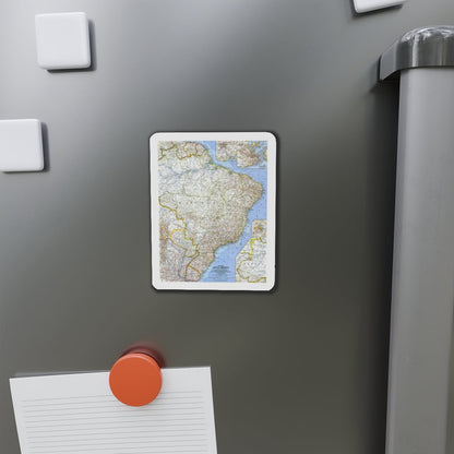 South America - Eastern (1962) (Map) Refrigerator Magnet-The Sticker Space