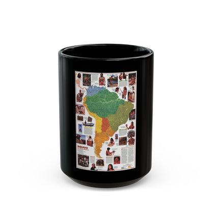 South America - Indians of (1982) (Map) Black Coffee Mug-15oz-The Sticker Space