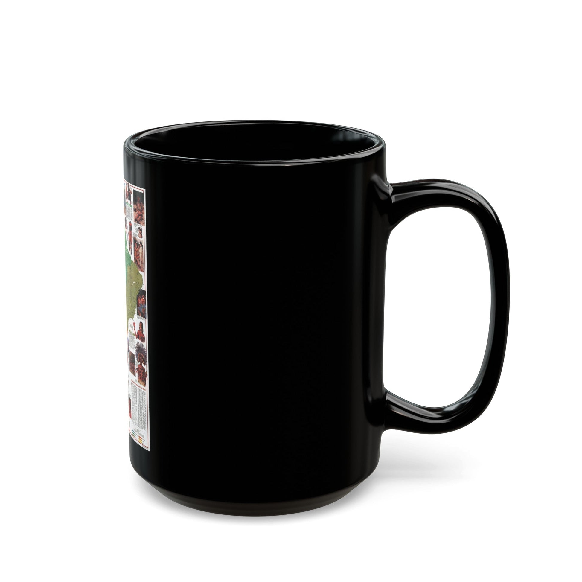 South America - Indians of (1982) (Map) Black Coffee Mug-The Sticker Space