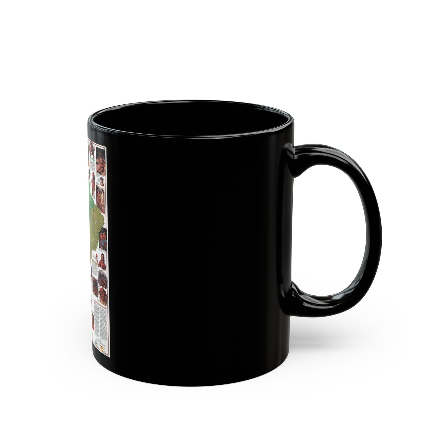 South America - Indians of (1982) (Map) Black Coffee Mug-The Sticker Space