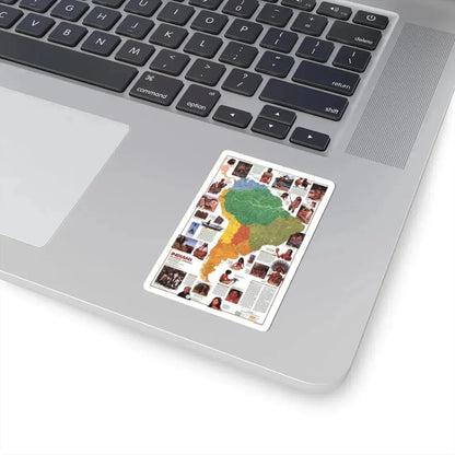 South America - Indians of (1982) (Map) STICKER Vinyl Kiss-Cut Decal - The Sticker Space