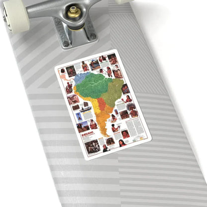 South America - Indians of (1982) (Map) STICKER Vinyl Kiss-Cut Decal - The Sticker Space