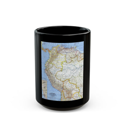 South America - Northwestern (1964) (Map) Black Coffee Mug-15oz-The Sticker Space