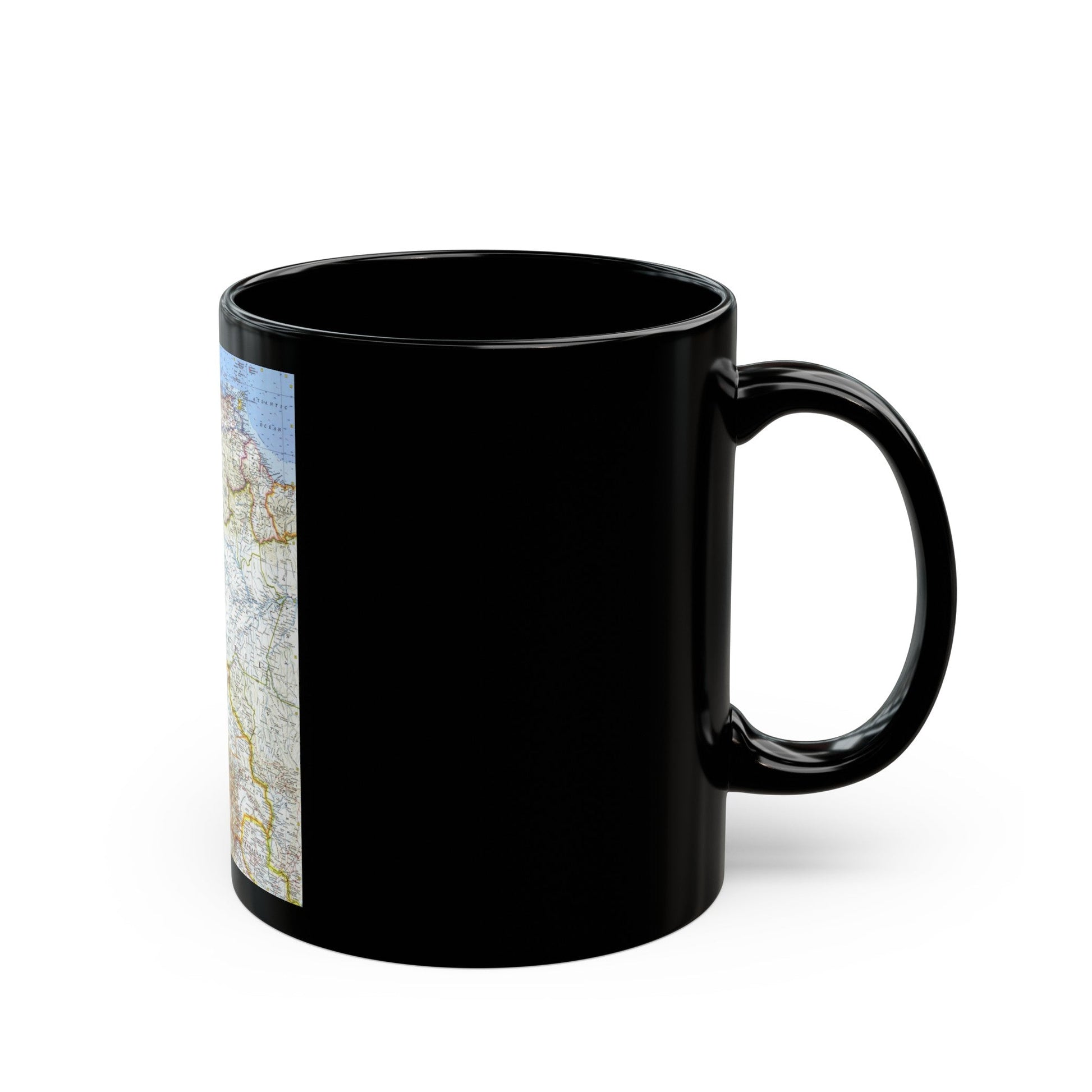 South America - Northwestern (1964) (Map) Black Coffee Mug-The Sticker Space