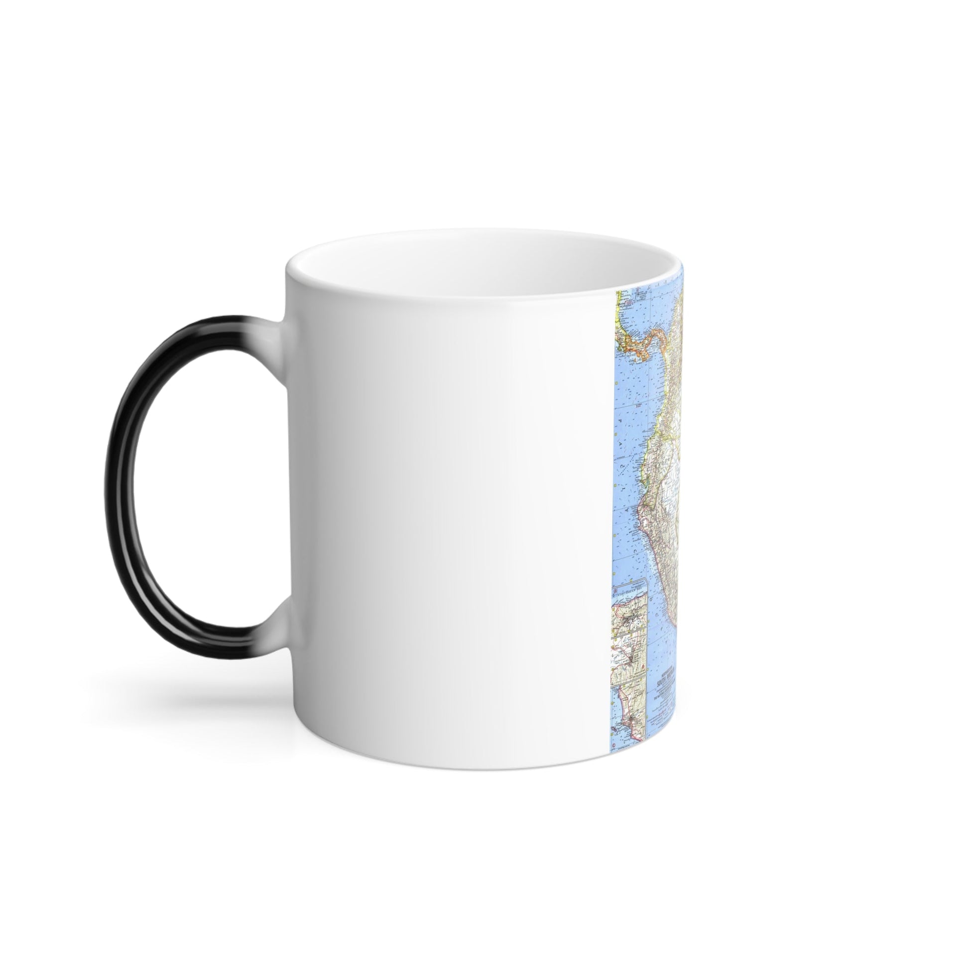 South America - Northwestern (1964) (Map) Color Changing Mug 11oz-11oz-The Sticker Space