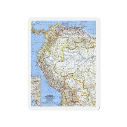 South America - Northwestern (1964) (Map) Refrigerator Magnet-3" x 3"-The Sticker Space