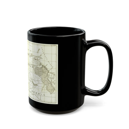 South America - Orinoco River (1896 (Map) Black Coffee Mug-The Sticker Space