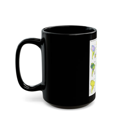 South America - Physical Map (1972) (Map) Black Coffee Mug-The Sticker Space