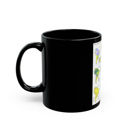 South America - Physical Map (1972) (Map) Black Coffee Mug-The Sticker Space